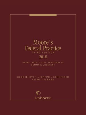 cover image of Moore's Federal Practice